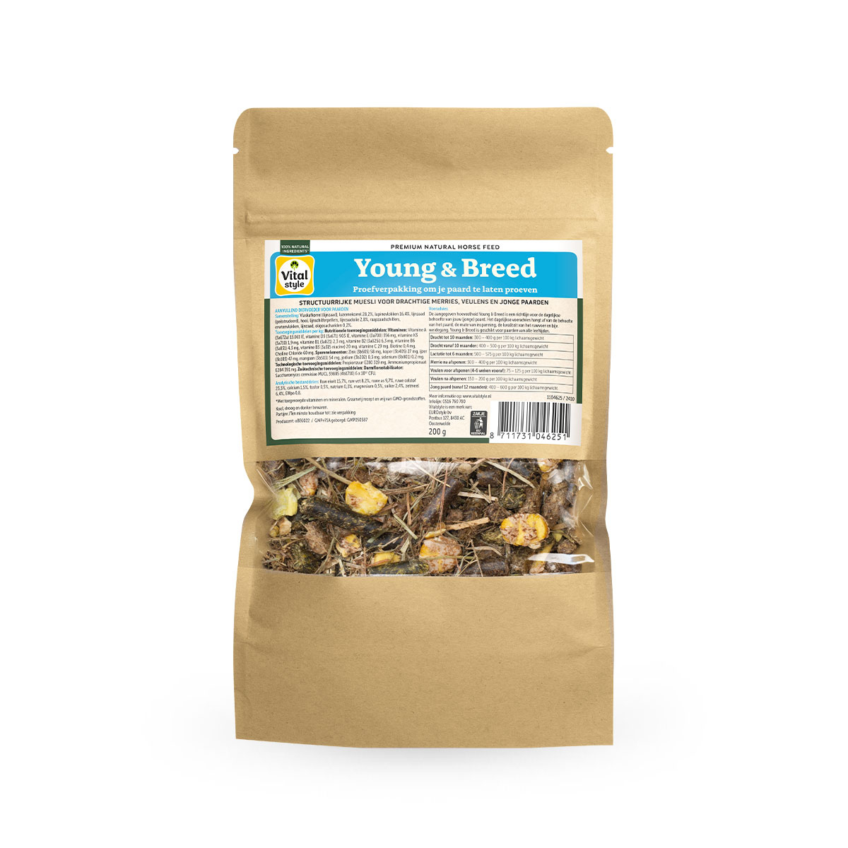 Proefverpakking Muesli Young & Breed