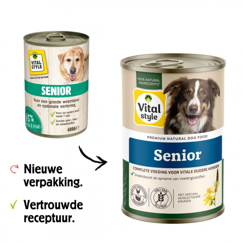 Hond Senior Natvoer Blik