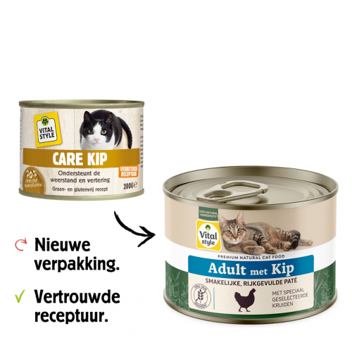 Kat Adult met Kip Natvoer Blik