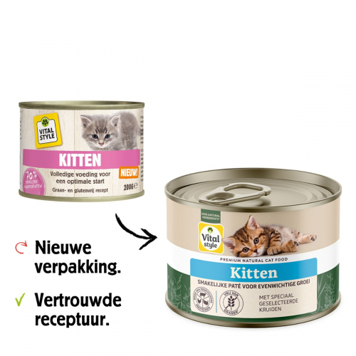 Kat Kitten Natvoer Blik